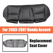 New For 2003-2007 Honda Accord Sedan Rear Bench Bottom Leather Seat Cover Black New For 2003-2007 Honda Accord Sedan Rear Bench Bottom Leather Seat Cover Black