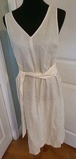 Linen Tahari Sleeveless Sundress With Belt Sz S Garden Party /Shower /Chic Beach