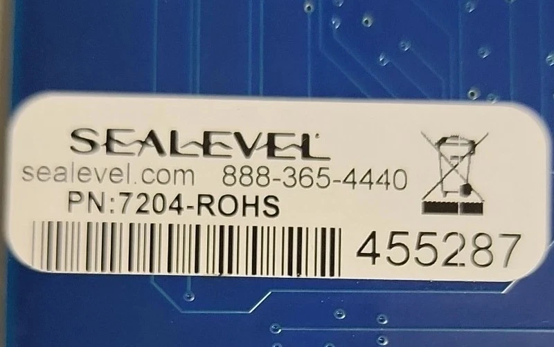 SEALEVEL 7201R REV. H PCI 2-Port RS-232 RS-422 RS-485 Interface Karte Adapter - Image 2 of 3