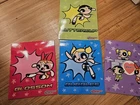Vintage Powerpuff Girls 2 Pocket Folders Bubbles Buttercup Blossom and All 3