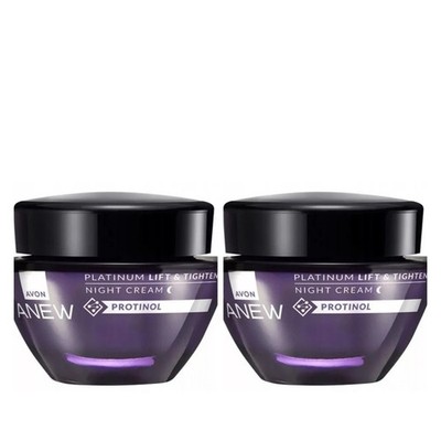 AVON ANEW PLATINUM Lifting-Nachtgesichtscreme mit Protinol 2 x 50 ml