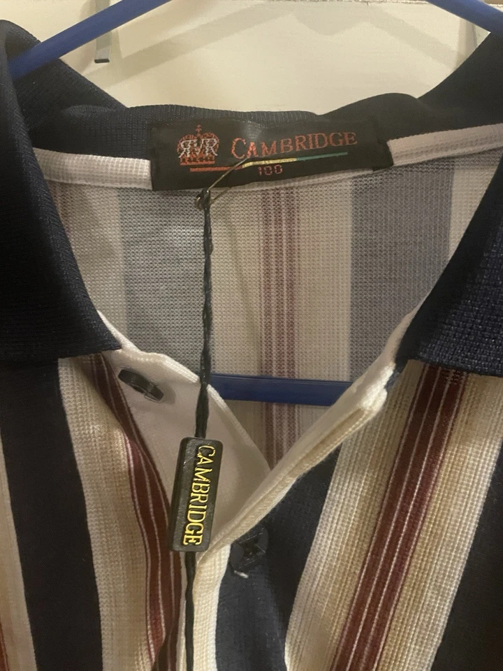 Vintage Cambridge  Shirt Mens Oxford Multicolor  Long Sleeve Medium NWT - Image 2 of 3