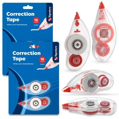 SOL 4-12 Correction Tape 5mm x 8m Mini Mouse Roller Pocket Eraser Pack School Office