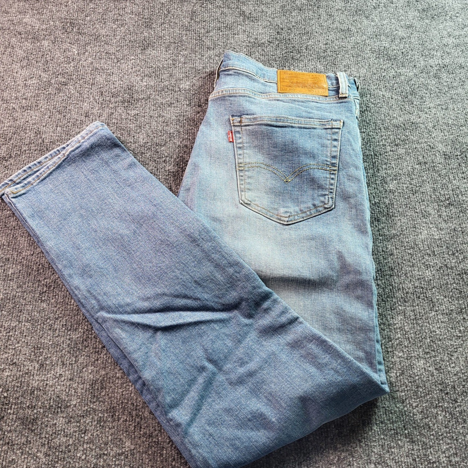 Levi Strauss 512 Slim Fit Mens Jeans W34 L34 Blue Denim Light Wash