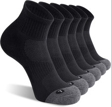 6 Pack Men'S Athletic Ankle Socks Cushioned Sports Running Socks 7-9/9-12/12-15