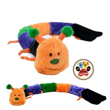ZippyPaws Halloween Caterpillar Deluxe with 7 Squeakers Large Dog Toy