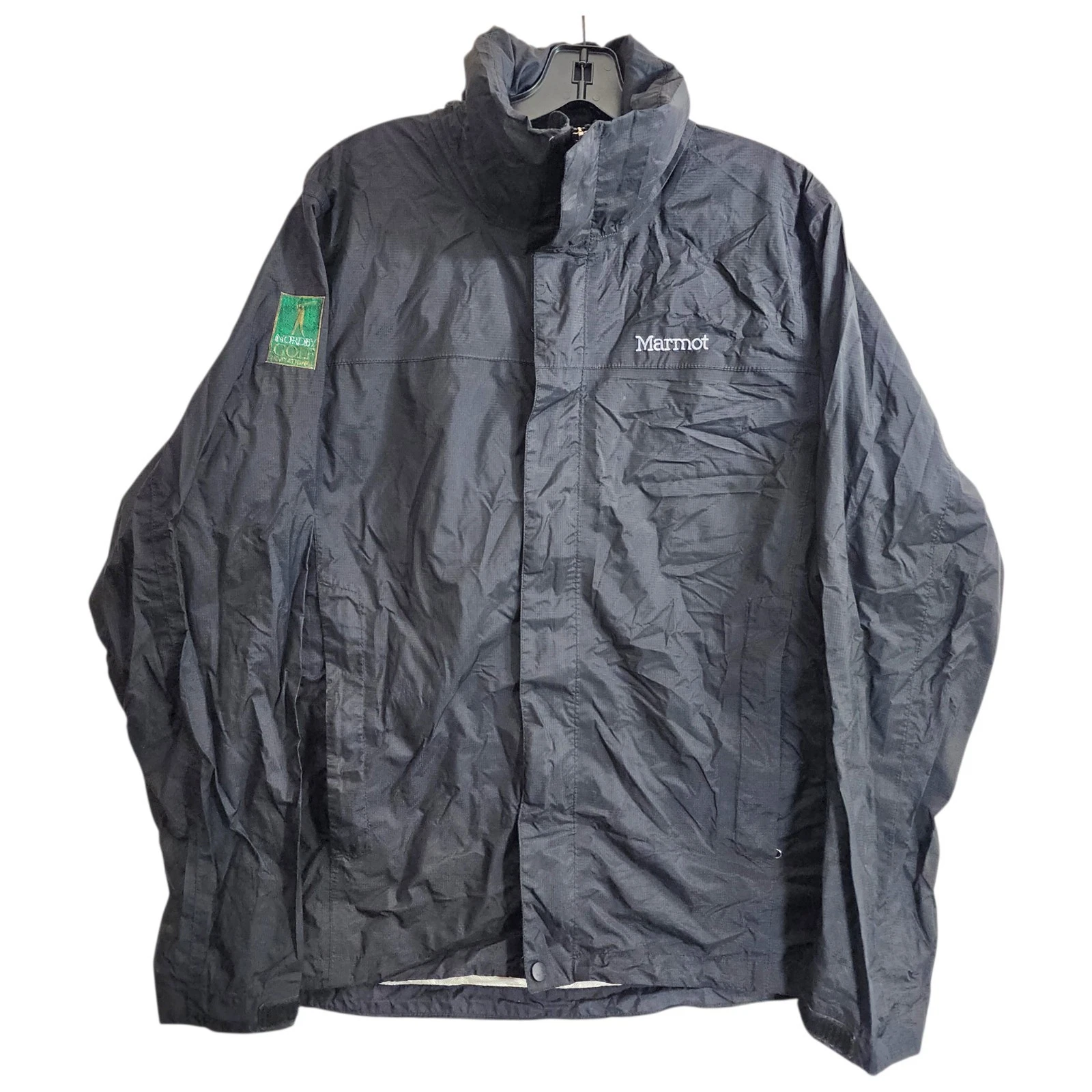 MARMOT Jacket Adult Medium Black Full Zip Pockets Windbreaker Hiking Outdoor