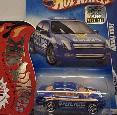 2009 Hot Wheels #109 HW City Works-Police 3/10 FORD FUSION Blue🔥Factory Sealed - Image 1 of 4