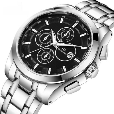 IIK COLLECTION New Luminous Hands Alloy Men's Quartz Watch