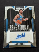2024-25 Panini Prizm Ajay Mitchell RC Sensational Signatures #SS-AJM