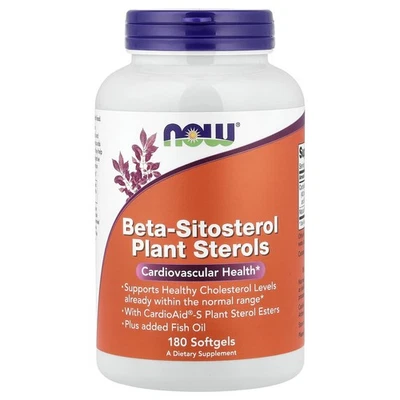 NOW Foods, Beta-Sitosterol Plant Sterols, pflanzliche Sterole, 180 Weichkapseln - Bild 1 von 2