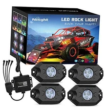  LED Rock Lights Kit, 4 pods Underglow Multicolor Neon Light Pod 4 Pods RGB