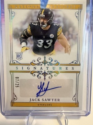 2025 Panini National Treasures Jack Sawyer Rookie Auto Holo Silver /25 Steelers