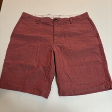 Old Navy Men s 36 Ultimate Slim Built-In Flex Red Chambray Preppy Golf Shorts