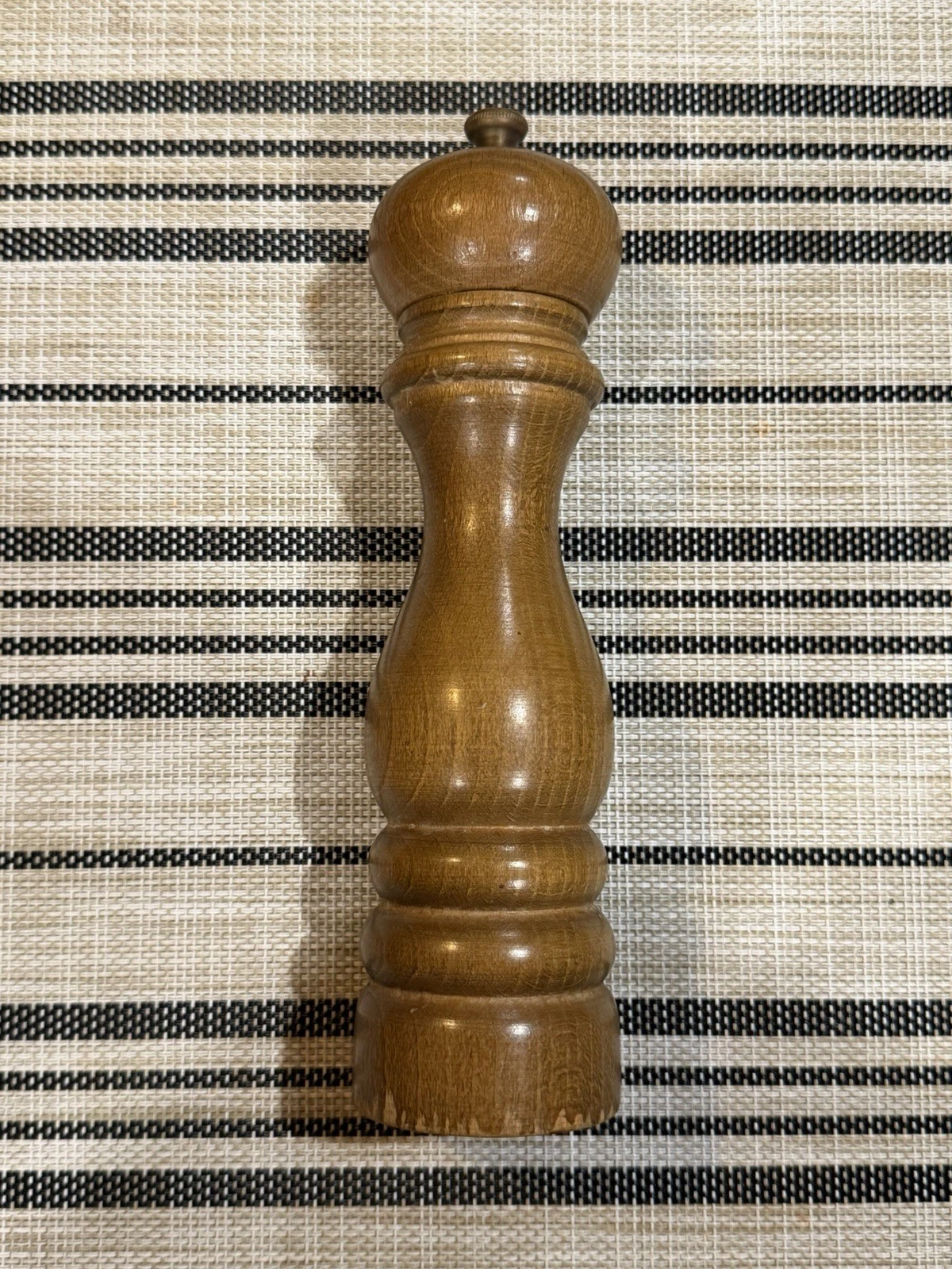 Peugeot Pepper Mill Grinder Wooden Brown France 8.5” Vintage