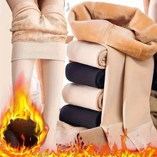 Fleece Lined Leggings Women's High Waist Thick Warm Winter Stretch Pants