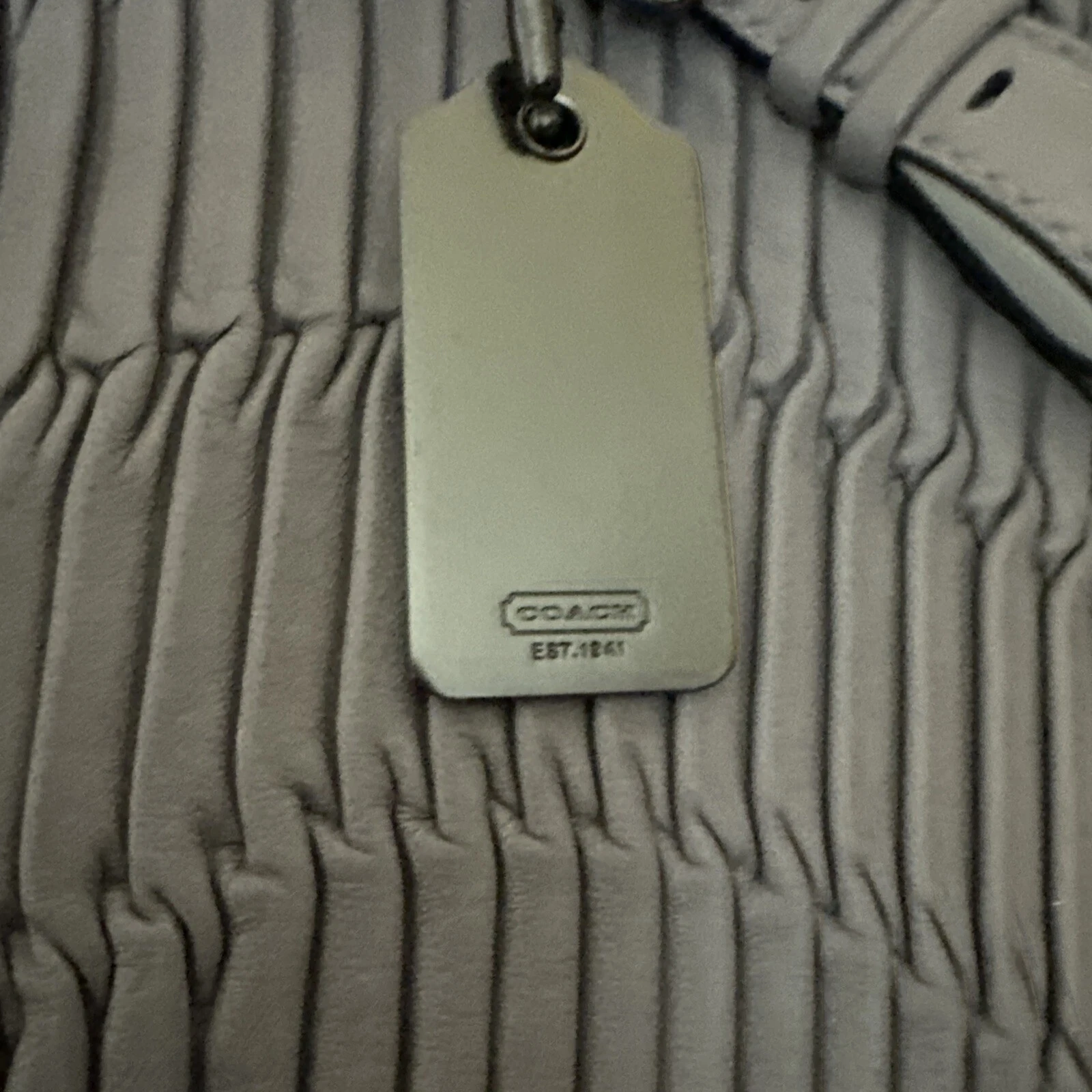 Nuova borsa a tracolla grigia Coach Madison in pelle raccolta Lindsey autentica rara!!