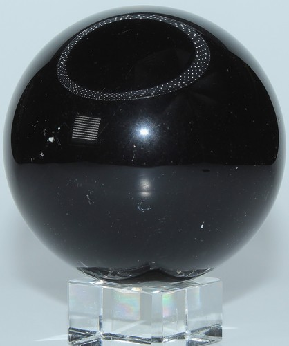 AAA Esfera de obsidiana negra islandesa / 2,75" (69,85 mm) / 14,90 oz (422,40 gr) 3470 - Imagen 8 de 15