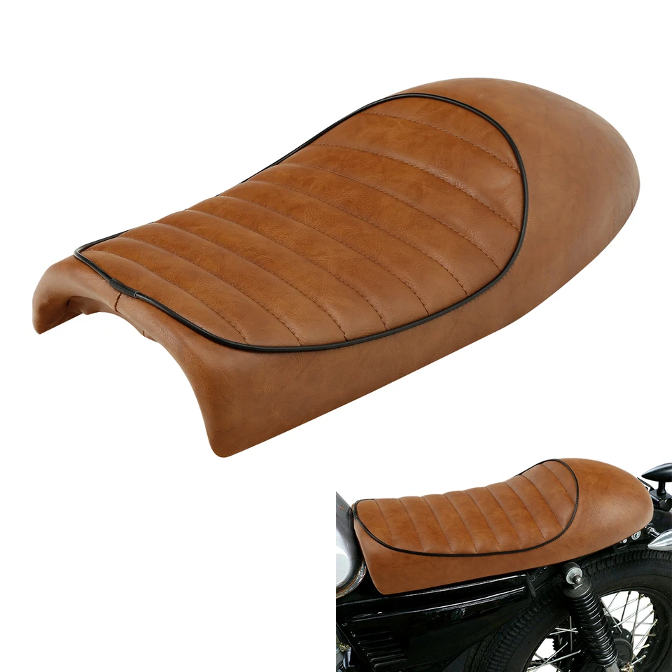Motorcycle Vintage Cafe Racer Hump Saddle Seat Fit for Honda CB Suzuki GS Yamaha - Image 2 of 4