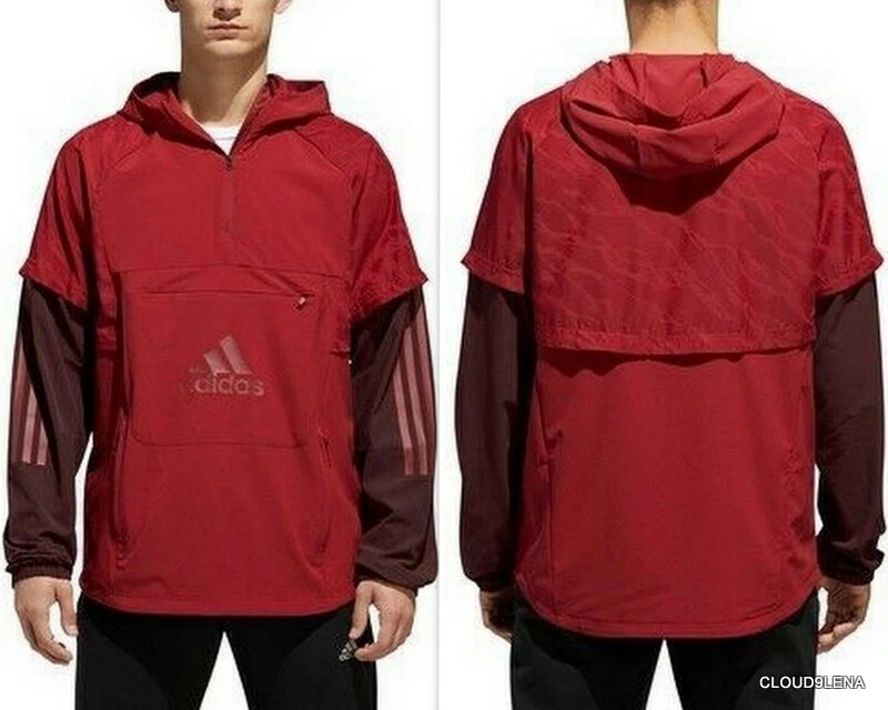 NWT ADIDAS Men ID Woven Shell Hooded anorak Jacket DH9050 MEDIUM