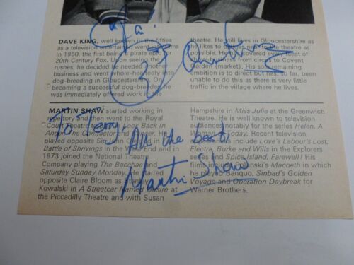 Martin Shaw Dave King Hand Signed Theatre Programme Page - Picture 2 of 2