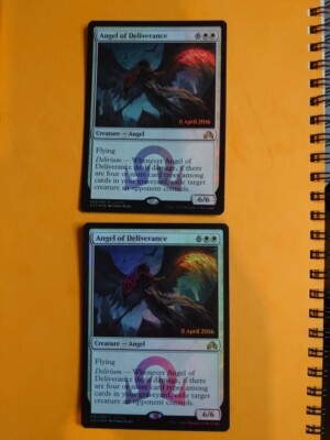 Engel der Befreiung.  FOIL SOI Rare Engel x2 Magic the Gathering 2 Karten. folie