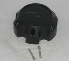 PRO COMP FLAT MATTE BLACK 6 LUG WHEEL RIM CENTER CAP 603116500-CAP WITH SCREWS