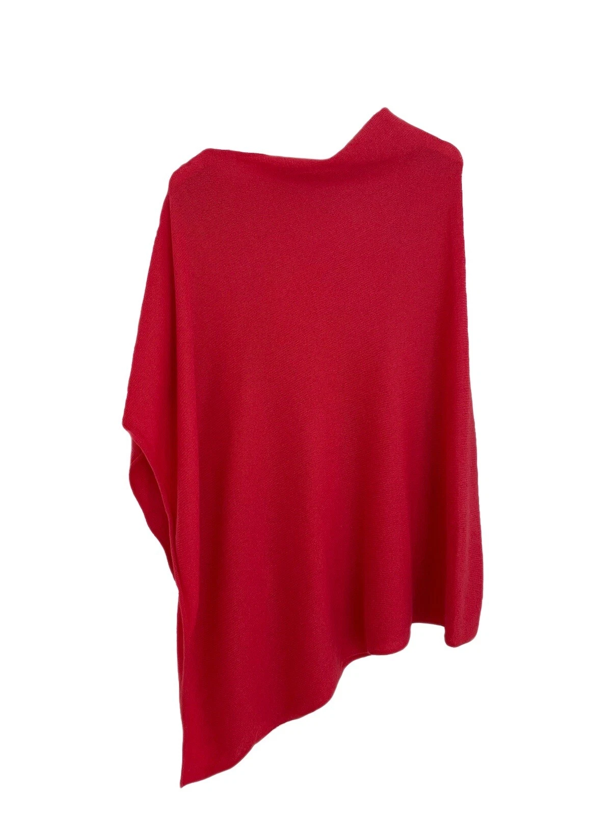 Cashmere Poncho in Watermelon Pink