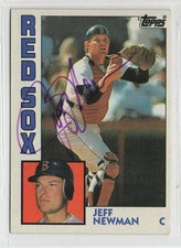 Jeff Newman 1984 Topps signed auto autographed card Boston Red Sox