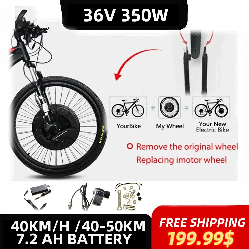Hilltopper Bike Electrification Kit 36V 350W Electric Bike Front