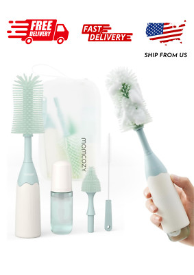 Momcozy Bottle Brush Kit, Innovative Push-Press Design for Better Cleaning - Bab