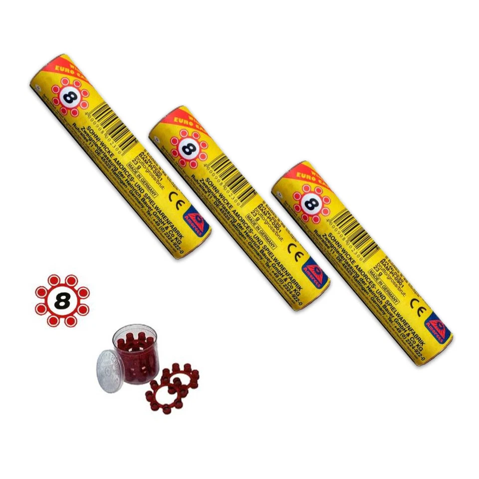 Sohni Wicke 8er Ringe 720 Schuss Munition Ringamorces für Kinderpistole neu