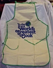New ~ World's Greatest Cook Apron ~ One Size Fits all ~ 100% Rayon