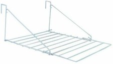7m Folding Over The Door Utility Clothes White Airer Caravan Balcony Dryer Rack