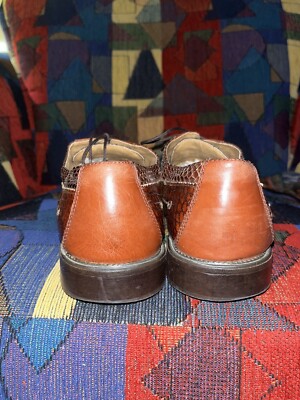 STACY ADAMS BROWN GENUINE SNAKE & LEATHER SHOES s-l400.jpg main image 3