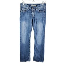 Mens BKE Kate Denim Blue Jeans Cotton &amp; Spandex Stretch Straight Size 28x33.5