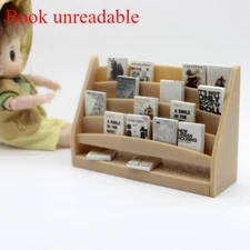 21PC 1/12 Scale Dollhouse Miniatures Lot Accessories Bookshelf Books Unreadable
