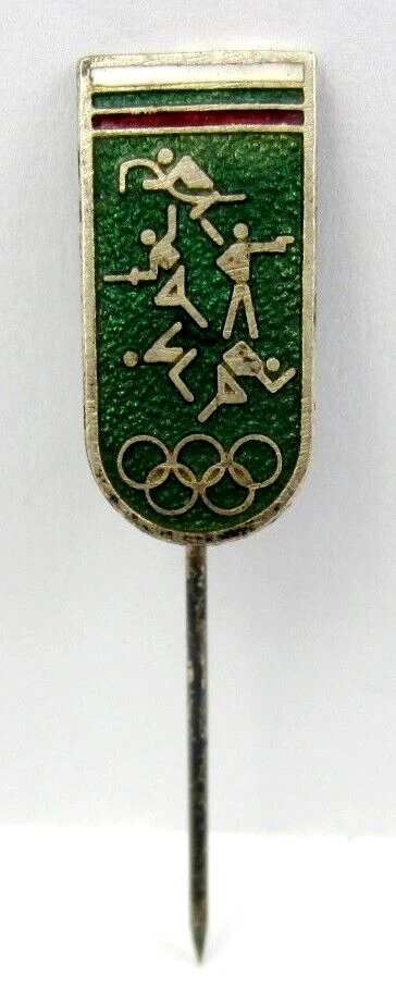 1972 Munich Olympics Bulgaria NOC Modern Pentathlon Olympic Team Pin Green var. - Image 2 of 4