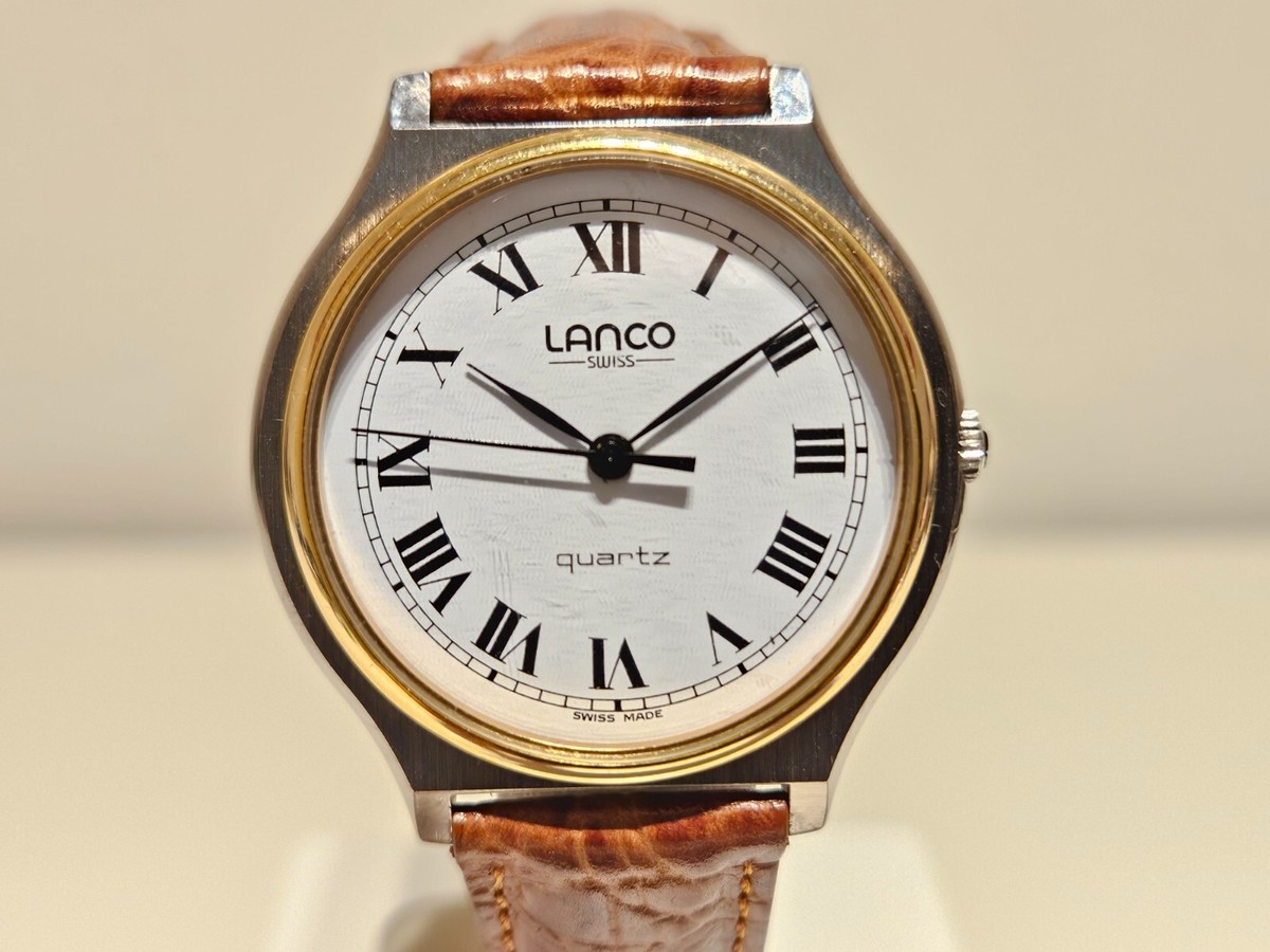 VINTAGE SWISS LUXURY ELEGANT TWO TONE MEN'S LADIES 34mm QUARTZ