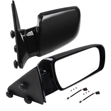 Manual Fold Side View Tow Mirrors Pair Black For 1988-98 GMC Chevy Pickup Truck