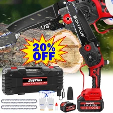 Cordless Chainsaw for DayPlus 21V Max Battery 8-Inch Handheld Mini Pruning Saw