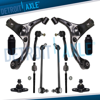 Front Lower Control Arms Tierods Sway Bars Kit for 2006 2007-2011 Hyundai Accent