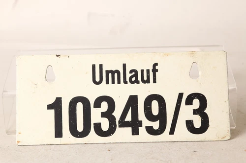 Train Sign Approx 8.7 x 20.2cm Circulation 10349/3 Metal Single Sided (270109 49)
