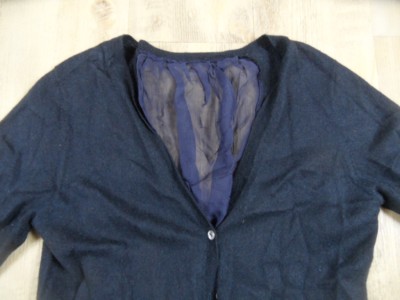 Cardigan FTC Cachemire & Soie Bleu Taille XS - Occasion Très Bon état