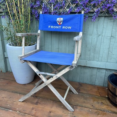 Regiestuhl Holz blau Wells Bombardier Garten Camping