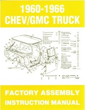 1960-1966 Chevy GMC C10 Truck Factory Assembly Manual Restoration Guide Book NEW