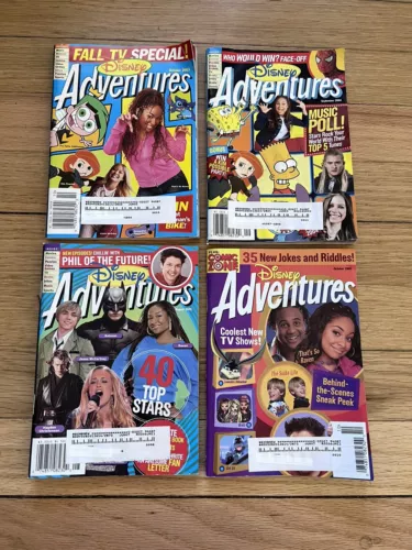 4 Disney Adventures Magazines from 2005 That’s So Raven Simone Hilary Duff Bratz