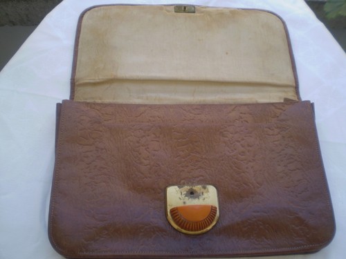 1930s ANTIQUE ART DECO LADIES PURSE BAG fasteners bakelite - Picture 3 of 12