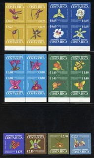 COSTA RICA MNH Selections: Scott #C613a C632 Orchids Flowers FLORA CV$91