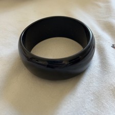 Women’s Large Black Plastic Bangle Bracelet